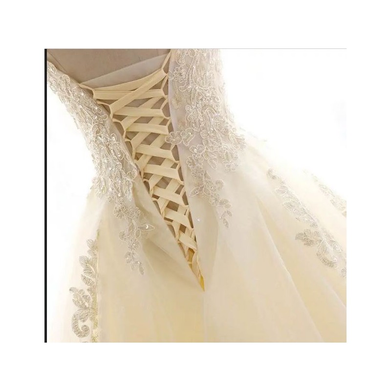 Lacet / ruban satiné : CHAMPAGNE