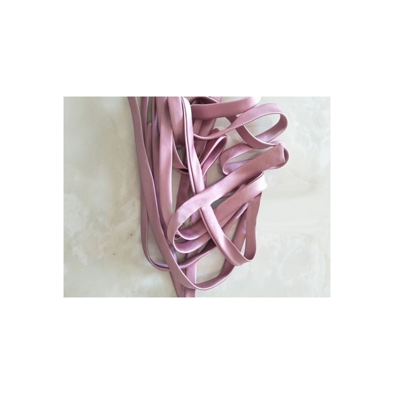 Lacet / ruban satiné : ROSE POUDRE
