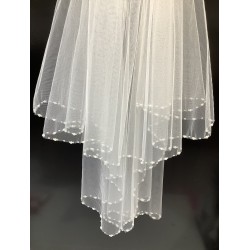 Voile court : ivoire
