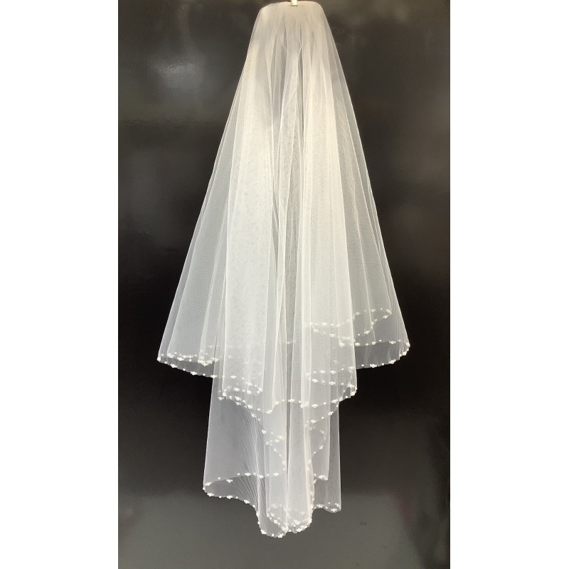 Voile court : ivoire