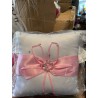 Coussin ivoire/rose clair