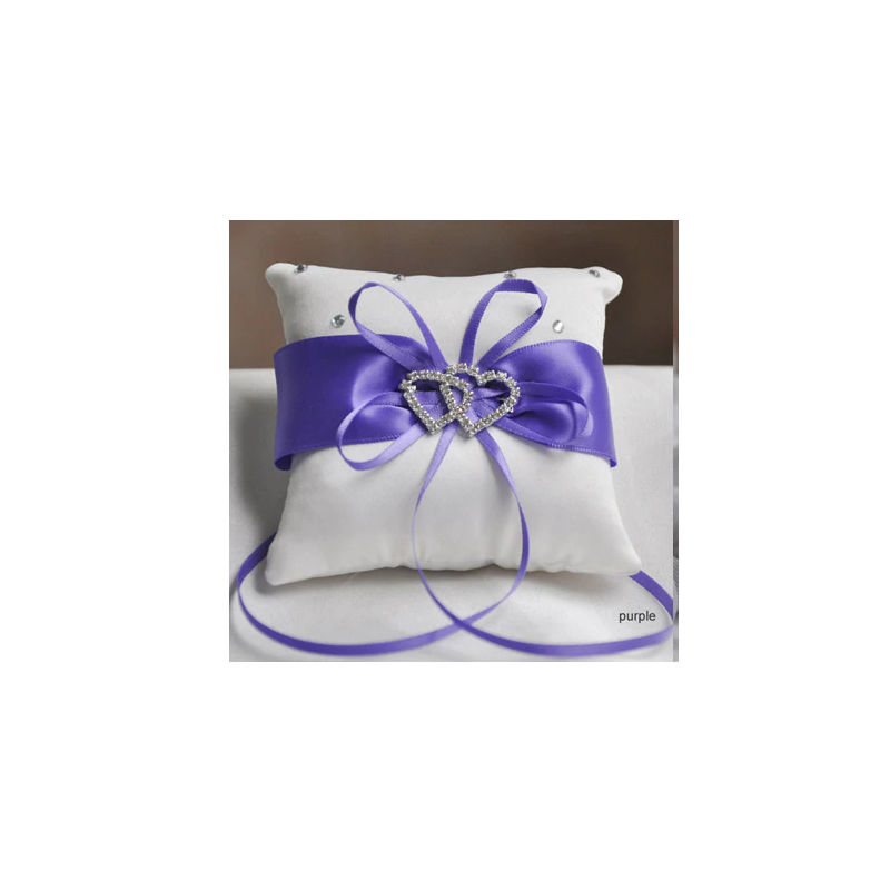 Coussin ivoire/violet