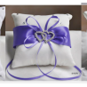 Coussin ivoire/violet