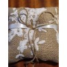 Coussin toile de jute