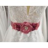 Ceinture satiné : vieux rose