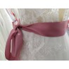 Ceinture satiné : vieux rose