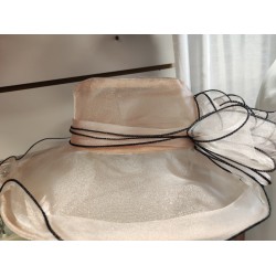 Chapeau organza : saumon