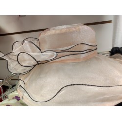 Chapeau organza : saumon