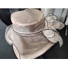 Chapeau organza : saumon