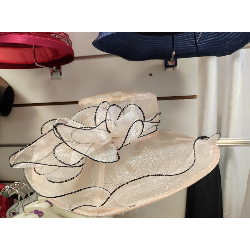 Chapeau organza : saumon