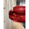 Chapeau organza : bordeaux