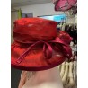 Chapeau organza : bordeaux