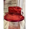 Chapeau organza : bordeaux