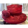 Chapeau organza : bordeaux
