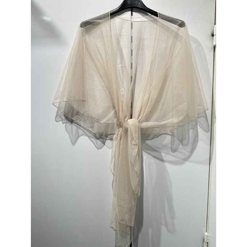 Etole en tulle : beige