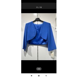 Veste/boléro TU mousseline : bleu roi