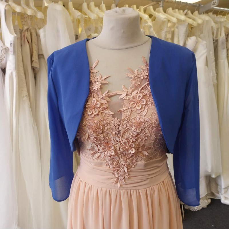 Veste/boléro TU mousseline : bleu roi