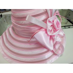 Chapeau organza : rose clair