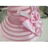 Chapeau organza : rose clair