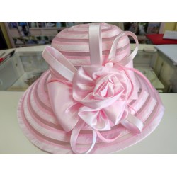 Chapeau organza : rose clair