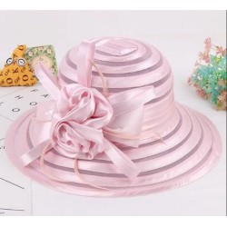 Chapeau organza : rose clair