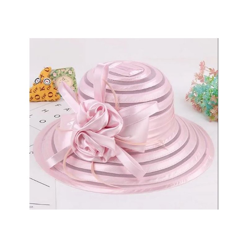 Chapeau organza : rose clair