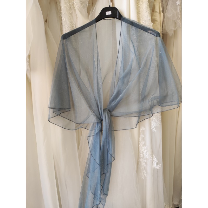 Etole en tulle : bleu Jean