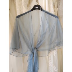 Etole en tulle : bleu Jean