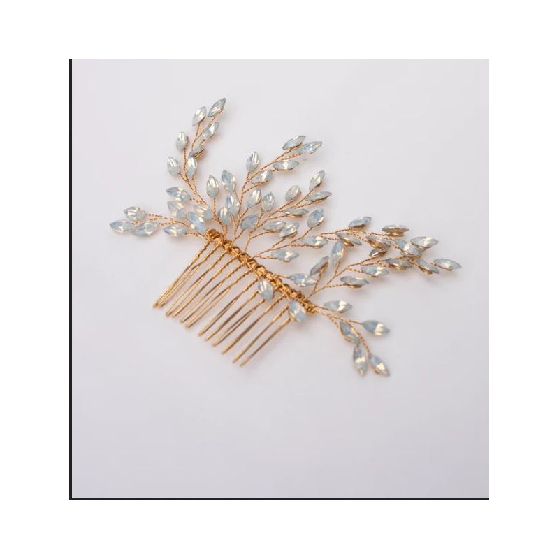 Peigne doré : forme allongée